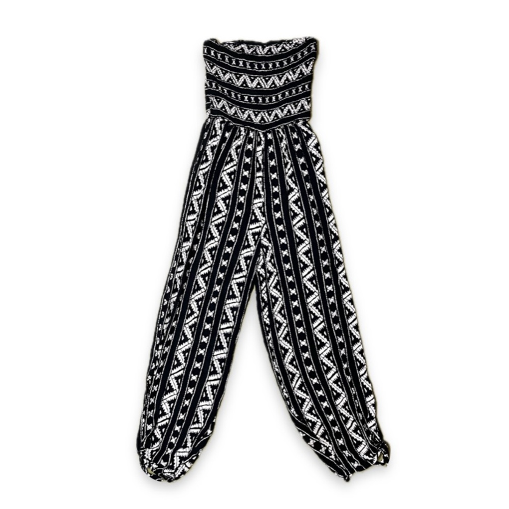 Urban Outfitters Strapless Smocked Jumpsuit Urban Southwest Geometric Size S